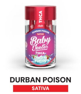 Baby Jeeter 5ct / .5G THCa Pre Rolls - Durban Poison