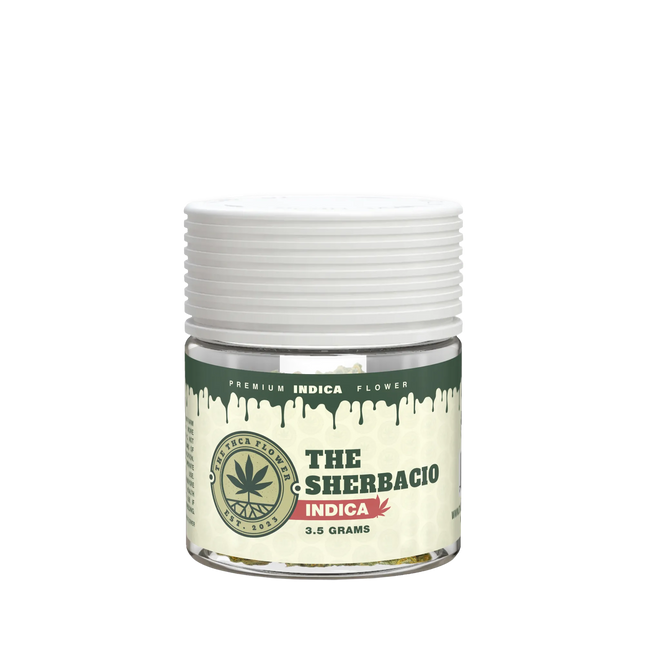 The THCA Flower Brand 3.5G Jars - The Sherbacio