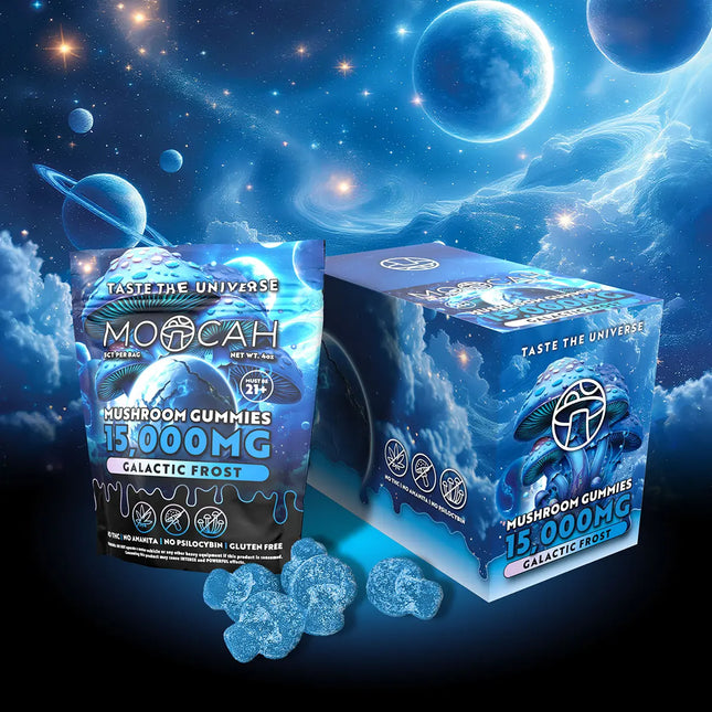 Moocah Mushroom Gummies 15,000mg - Blue Freeze